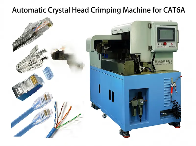 Mesin Crimping Kepala Kristal Otomatis WPM-CAT6A – Presisi Tinggi untuk Kabel Jaringan