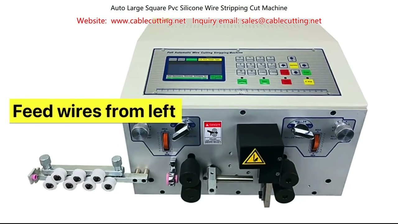 Auto Large Square Pvc Silicone Wire Stripping Cut Machine