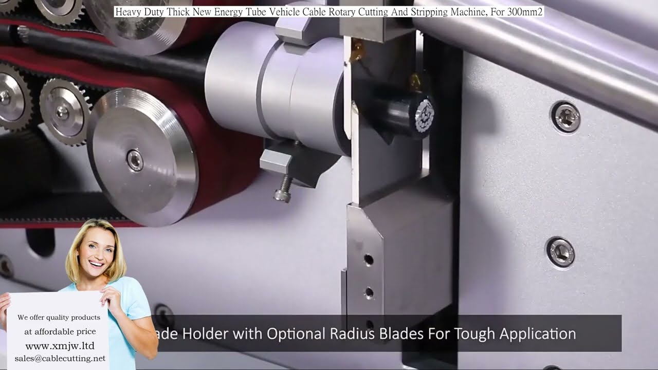 Heavy Duty Thick New Energy Tube Vehicle Cable Rotary Cutting And Stripping Machine, For 300mm2