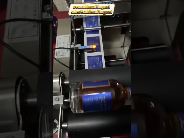 Front Back Double Two Side Plastic PET Glass Round Wine Bottles Adhesive Sticker Labeling Machine