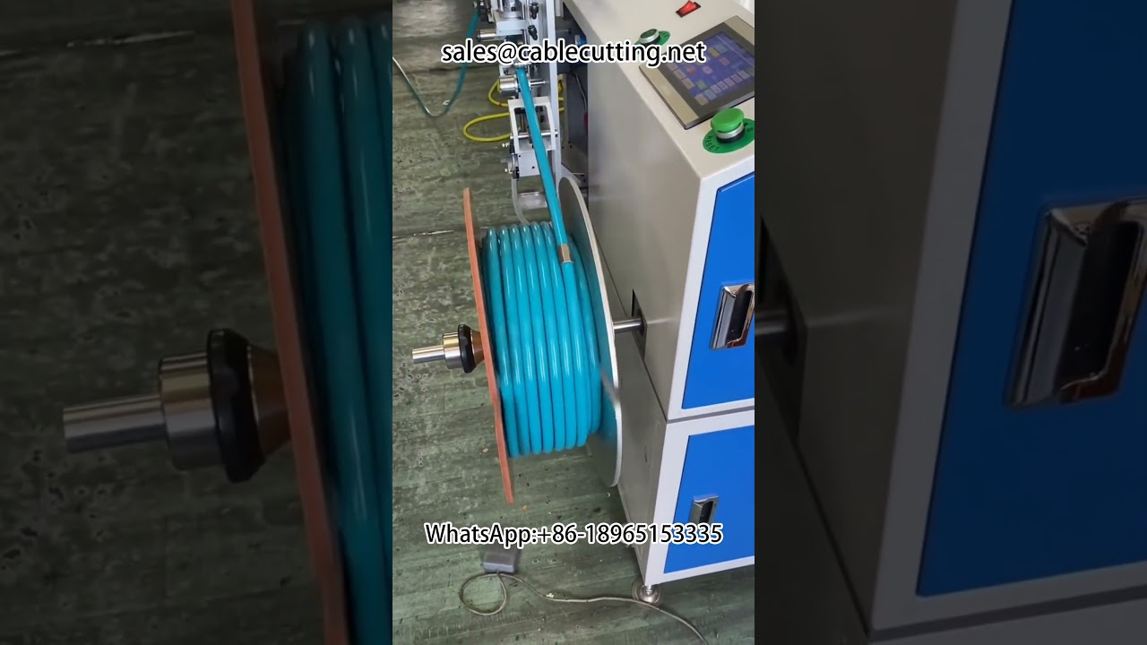 Automatic metre counting, sorting, cutting and winding machine #metre counting tube winding machine