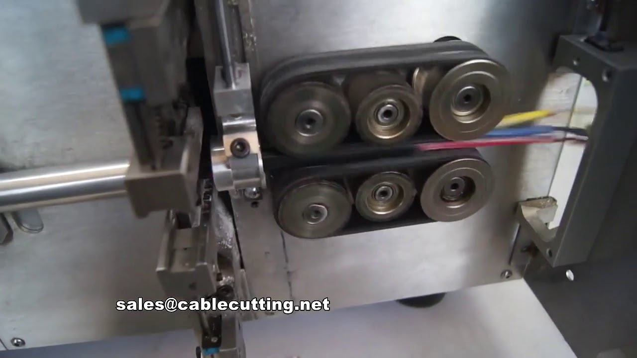 Multi core jacket sheath double skinned cable cutting stripping machine