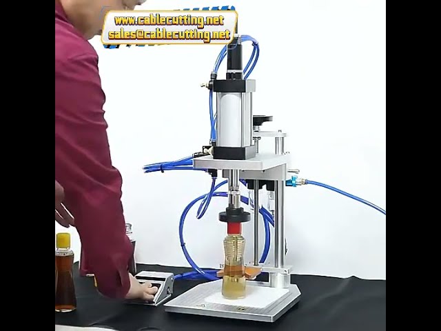 Mesin Press Tutup Botol Anggur Pneumatik Otomatis – Aluminium Capper Berkualitas