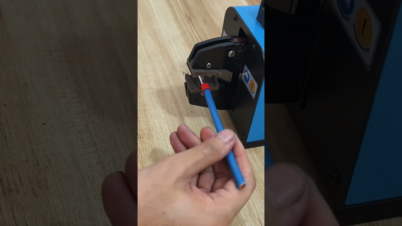 Secure Tube Terminal Crimping with Our Pneumatic Crimping Machine #factory #machine