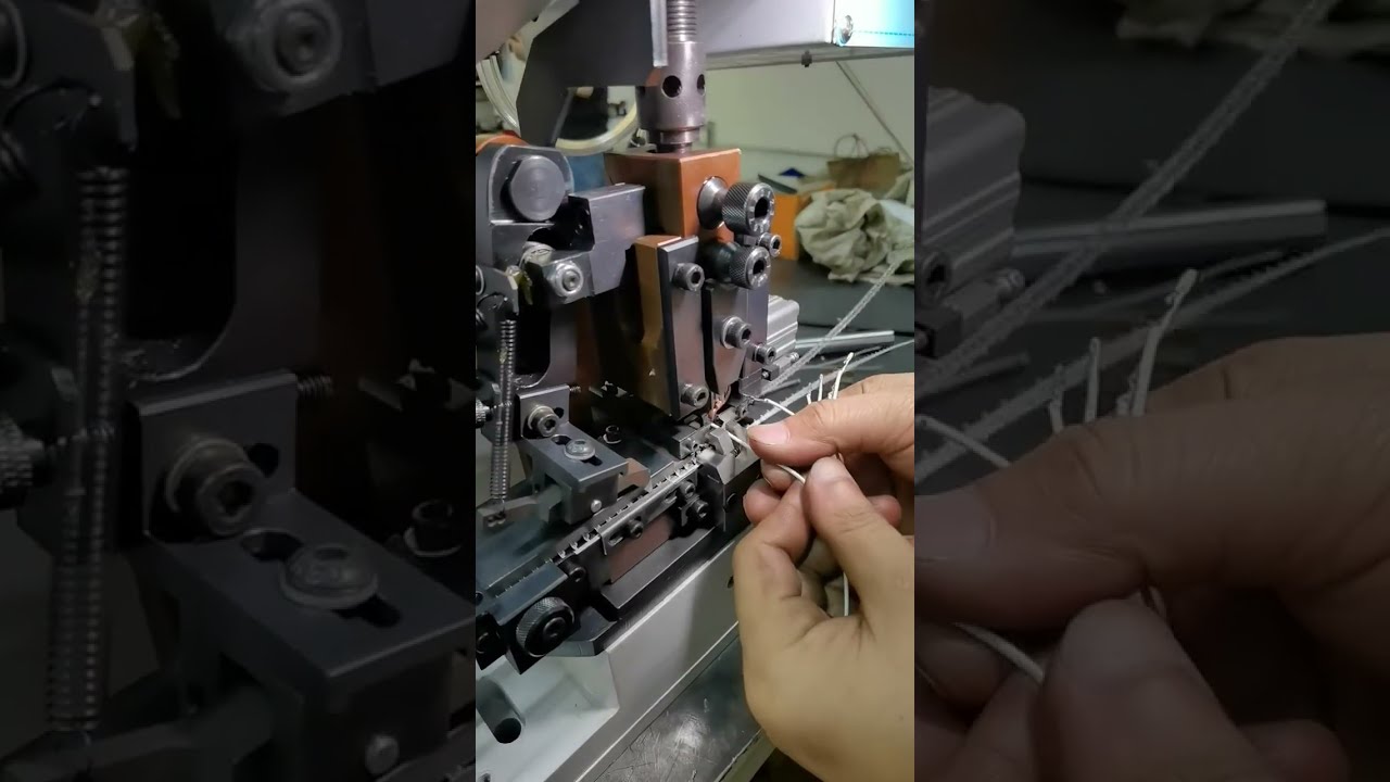 Mesin Stripping dan Crimping Terminal Sabuk Ganda Sekali Proses #pabrik #mesin