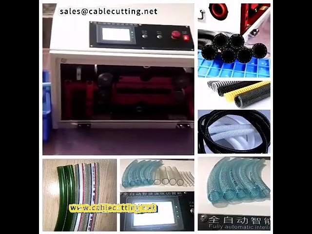 Mesin Potong Pipa Bergelombang Otomatis | Pemotong Pipa Plastik Bulat & Karet Presisi Tinggi