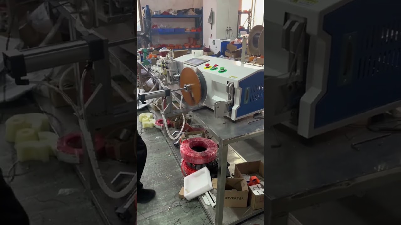 Mesin Gulung Kawat Efisiensi Tinggi dengan Pengukuran Presisi & Gulungan Rapi #pabrik #mesin
