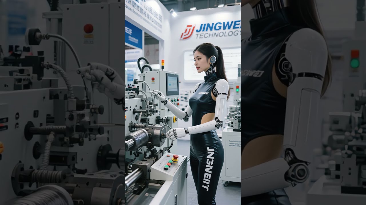 Beauty robot operation machine demonstration #machine #cable #factory #wire #cnc